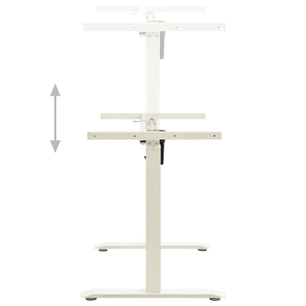 Rašomojo stalo rėmas, 120-180x60-80x71-113 cm, baltas kaina ir informacija | Kompiuteriniai, rašomieji stalai | pigu.lt