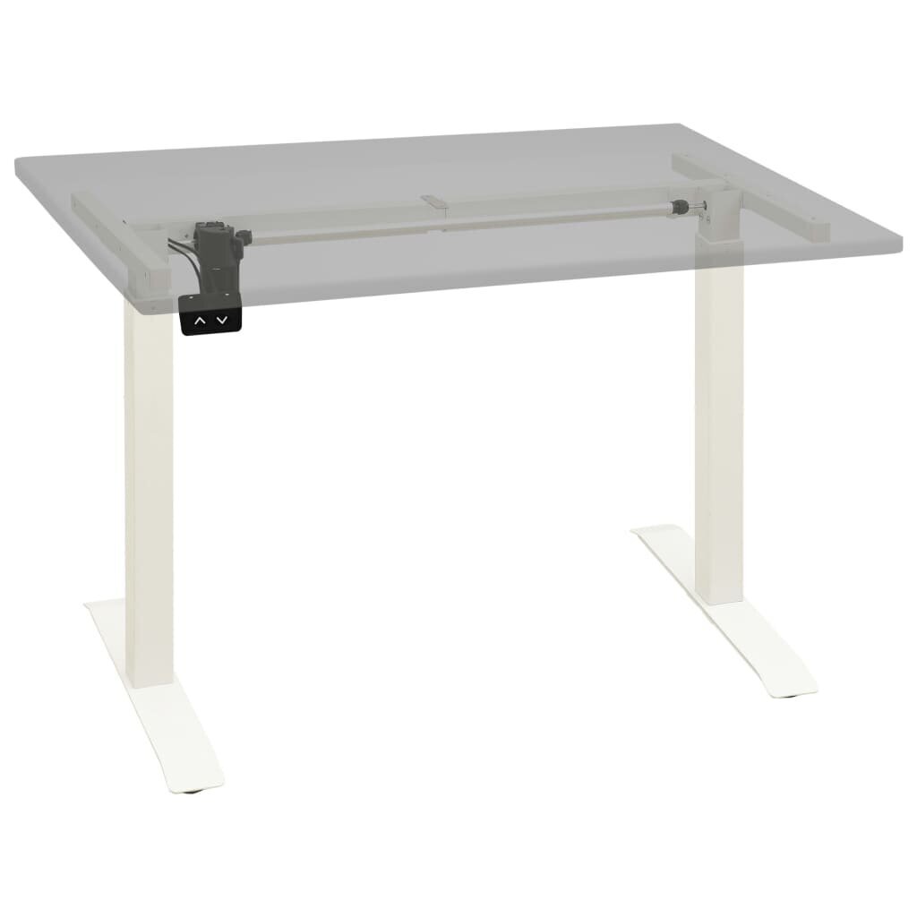 Rašomojo stalo rėmas, 120-180x60-80x71-113 cm, baltas kaina ir informacija | Kompiuteriniai, rašomieji stalai | pigu.lt