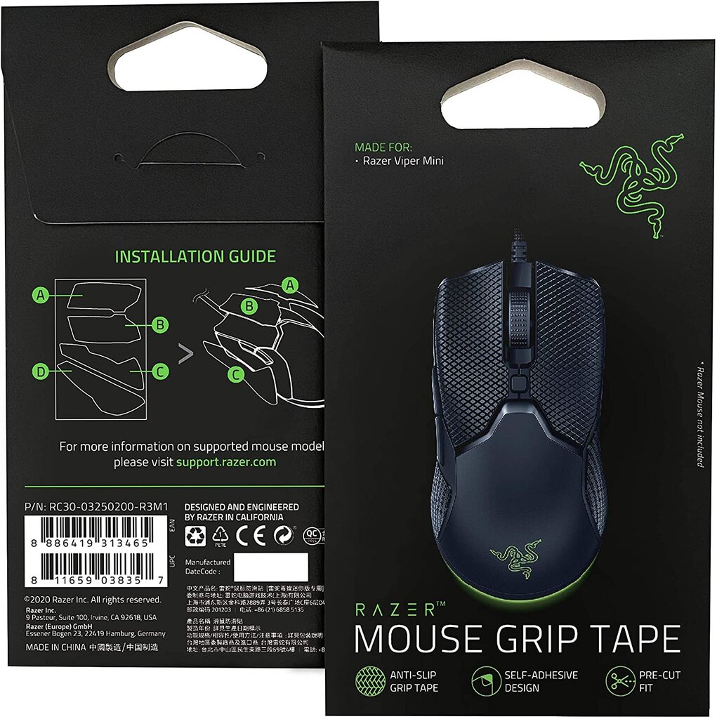 Razer Mouse sugriebimo juosta skirti Razer Viper Mini | Juodi kaina ir informacija | Pelės | pigu.lt