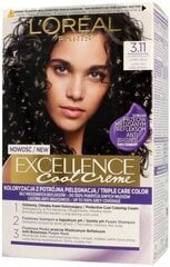 Plaukų dažai L'Oreal Excellence Cool Creme, 3.11 Ultra Ash Dark Brown, 60 ml kaina ir informacija | L'Oréal Paris Plaukų priežiūrai | pigu.lt