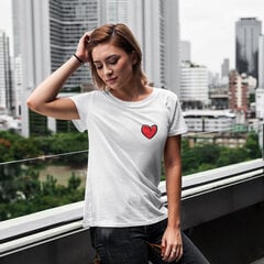 Moteriški marškinėliai "Maža širdelė" kaina ir informacija | Originalūs marškinėliai | pigu.lt