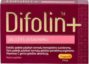 Maisto papildas Difolin Plius, 30 kapsulių цена и информация | Витамины, пищевые добавки, препараты для хорошего самочувствия | pigu.lt