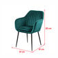 Kėdė Selsey Elidi, žalia/juoda kaina ir informacija | Virtuvės ir valgomojo kėdės | pigu.lt
