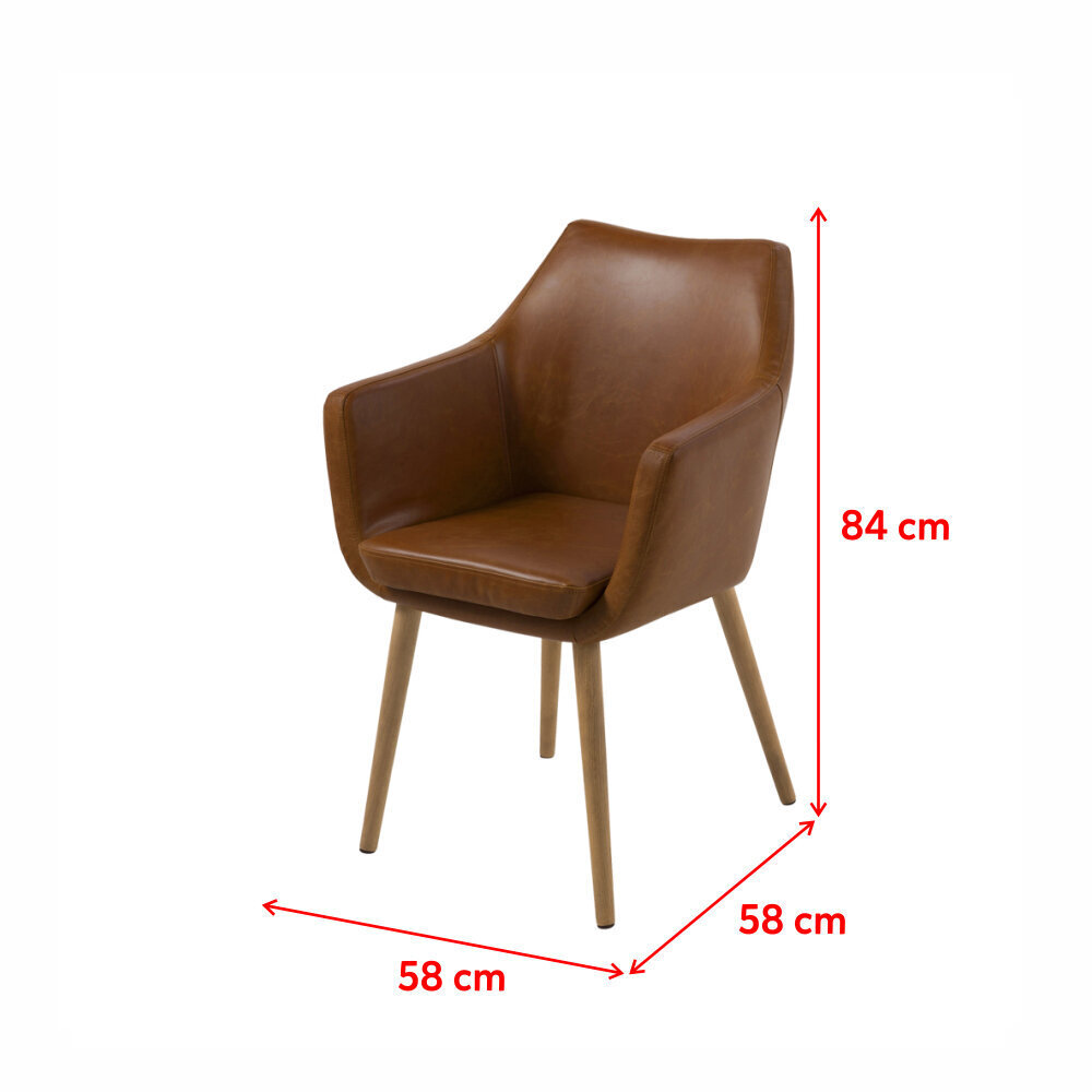 Kėdė Selsey Marcelio, ruda kaina ir informacija | Virtuvės ir valgomojo kėdės | pigu.lt