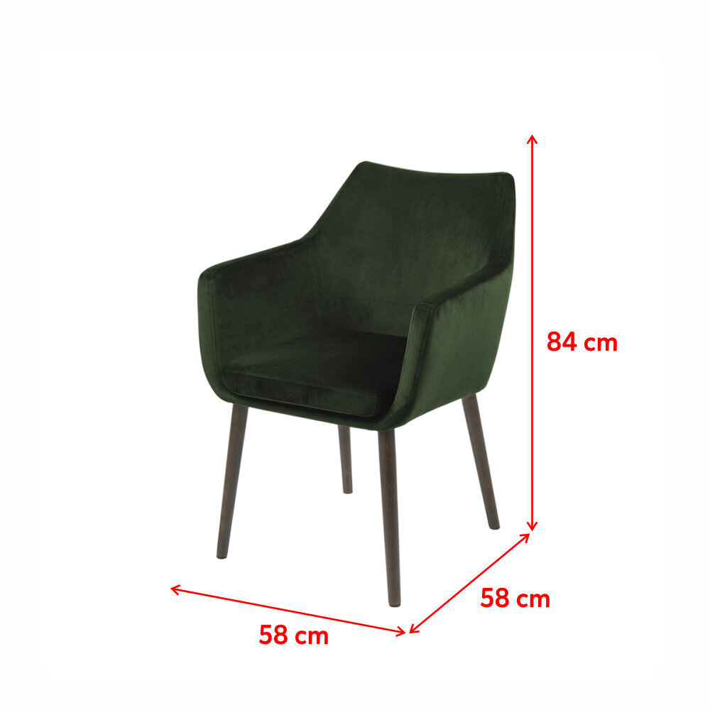 Kėdė Selsey Marcelio, žalia цена и информация | Virtuvės ir valgomojo kėdės | pigu.lt