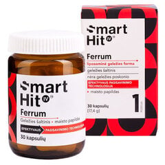 Maisto papildas SmartHit IV Ferrum, 30 kapsulių kaina ir informacija | Vitaminai, maisto papildai, preparatai gerai savijautai | pigu.lt