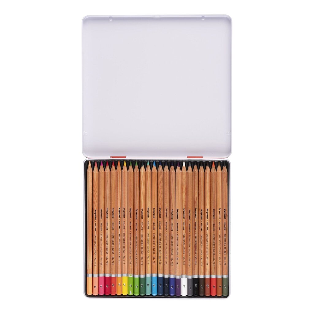 Spalvotų pieštukų rinkinys Bruynzeel Expression metalinėje dėžutėje, 24 spalvos kaina ir informacija | Piešimo, tapybos, lipdymo reikmenys | pigu.lt