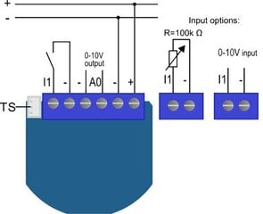 Qubino Flush Dimmer 0-10V - išmanus Z-Wave apšvietimo valdiklis цена и информация | Системы безопасности, контроллеры | pigu.lt