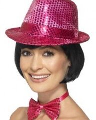 Розовая блестящая диско шляпа цена и информация | Карнавальные костюмы | pigu.lt