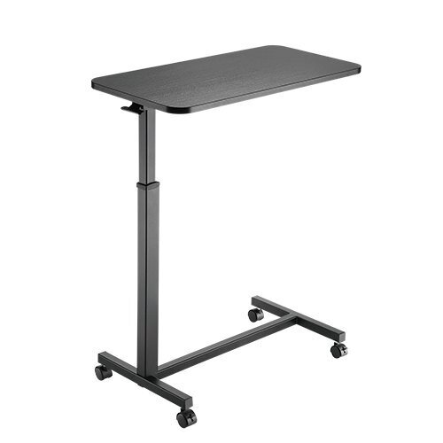 Mobilus, reguliuojamo aukščio staliukas su ratukais, juodas kaina ir informacija | Kompiuteriniai, rašomieji stalai | pigu.lt