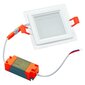 Lavireda kvadratinis LED šviestuvas su stiklu Modoled 6W kaina ir informacija | Įmontuojami šviestuvai, LED panelės | pigu.lt