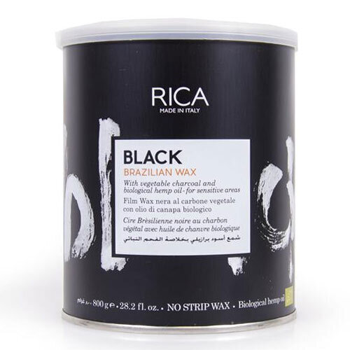 Juodas Brazilijos kietasis vaškas Rica, 800 ml kaina ir informacija | Depiliacijos priemonės | pigu.lt