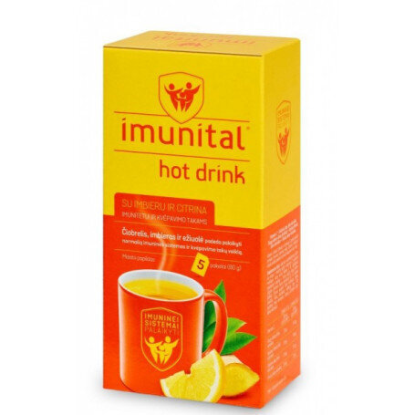 Maisto papildas Imunital Hot Drink su imbieru ir citrina 12 g, N5 цена и информация | Vitaminai, maisto papildai, preparatai imunitetui | pigu.lt