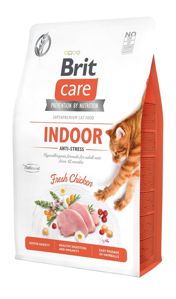 Brit Care begrūdis maistas katėms gyvenančioms namuose, 7 kg kaina ir informacija | Sausas maistas katėms | pigu.lt