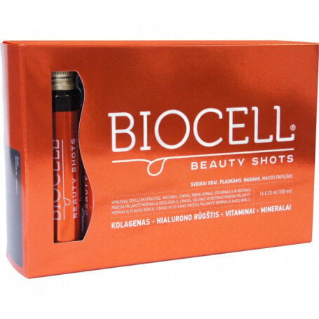 Maisto papildas Biocell Beauty Shots kolagenas 14x25 ml цена и информация | Vitaminai, maisto papildai, preparatai grožiui | pigu.lt