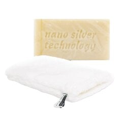 Raypath Nano Silver rinkinys su natūraliu muilu ir balta šluoste - pirštine, valymui šlapiu būdu kaina ir informacija | Valymo reikmenys ir priedai | pigu.lt