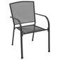 Lauko kėdės vidaXL , 4vnt., pilkos kaina ir informacija | Lauko kėdės, foteliai, pufai | pigu.lt