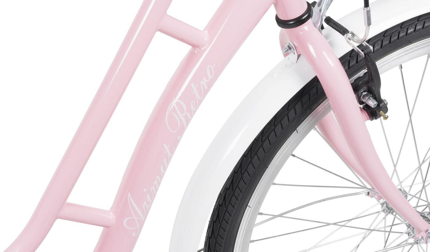 Miesto dviratis AZIMUT Retro 26" 2021, rožinis цена и информация | Dviračiai | pigu.lt