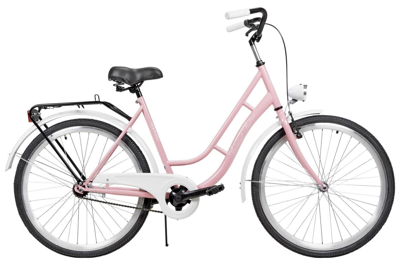 Miesto dviratis AZIMUT Retro 26" 2021, rožinis kaina ir informacija | Dviračiai | pigu.lt