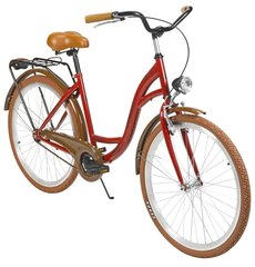 Велосипед городской AZIMUT City Lux 26" 2021, красный цена и информация | Велосипеды | pigu.lt