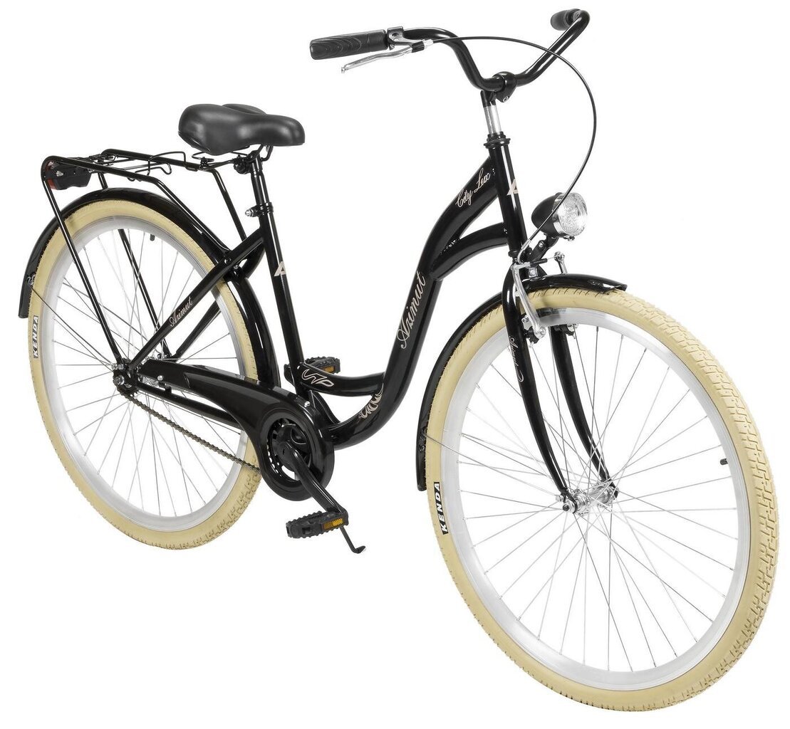 Miesto dviratis AZIMUT City Lux 28" 2021, juodas kaina ir informacija | Dviračiai | pigu.lt