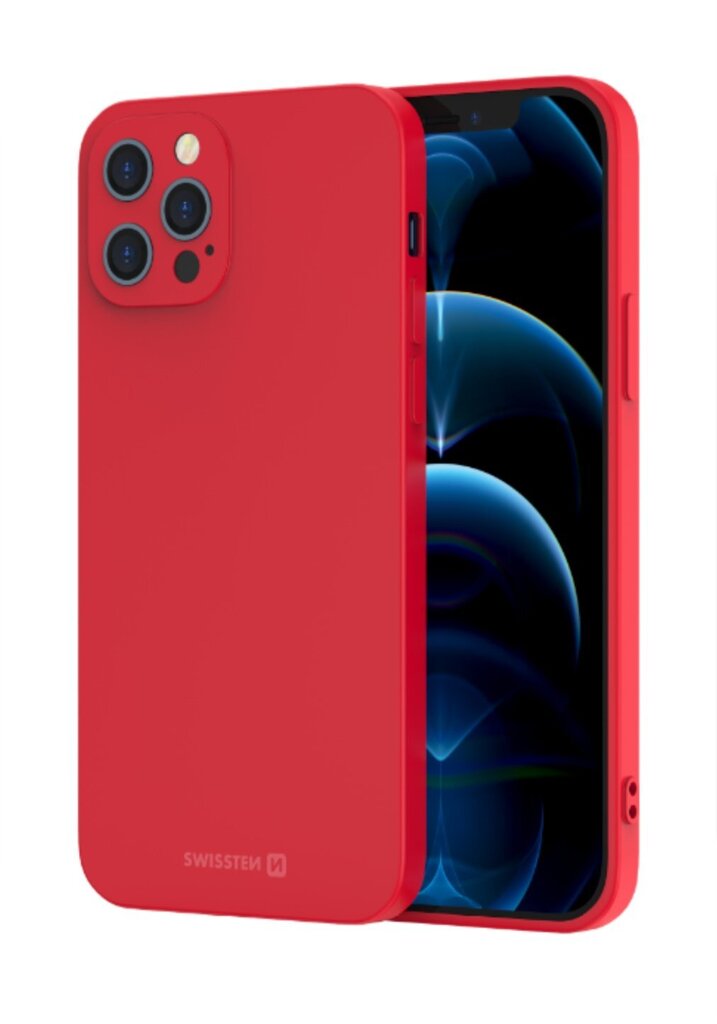 Swissten Soft Joy Silicone Case for Samsung Galaxy A21s Red kaina ir informacija | Telefono dėklai | pigu.lt