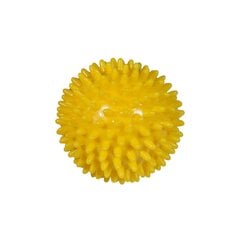 Массажный мяч 8 см, желтый цена и информация | Аксессуары для массажа | pigu.lt