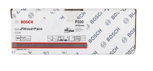 Stačiakampiai šlifavimo lapeliai BOSCH, 93 x 186 mm, P320, 50 vnt. kaina ir informacija | Šlifuokliai | pigu.lt
