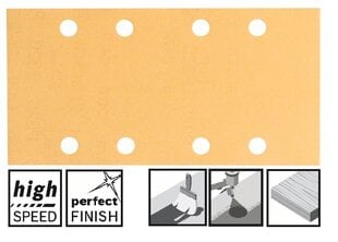 Прямоугольные шлифовальные листы BOSCH, 93 x 186 мм, P320, 50шт. цена и информация | Шлифовальные машины | pigu.lt