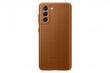 Samsung Leather dėklas skirtas Samsung Galaxy S21, brown цена и информация | Telefono dėklai | pigu.lt