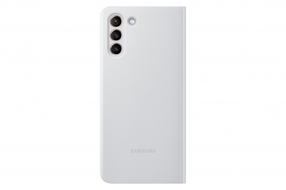"Samsung Clear View" dangtelis G996B Galaxy S21+ šviesiai pilkas kaina ir informacija | Telefono dėklai | pigu.lt