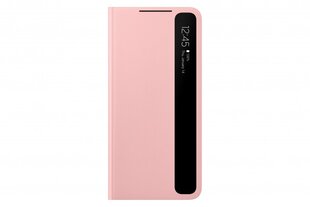 "Samsung" "Clear View" dangtelis, skirtas G996B "Galaxy S21+", rožinės spalvos kaina ir informacija | Telefono dėklai | pigu.lt