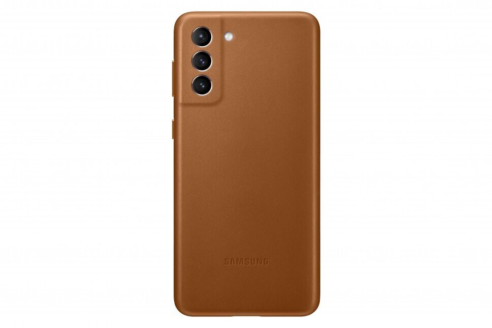 Samsung Leather Cover skirtas Samsung Galaxy S21 Plus, brown цена и информация | Telefono dėklai | pigu.lt