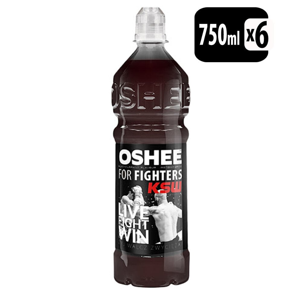 Izotoninis gėrimas OSHEE For Fighters Blackcurrant, 750 ml x 6 vnt kaina ir informacija | Gaivieji gėrimai | pigu.lt