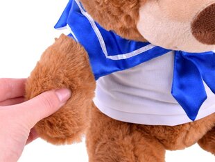 Плюшевый медведь - моряк, светло-коричневый цена и информация | Мягкие игрушки | pigu.lt