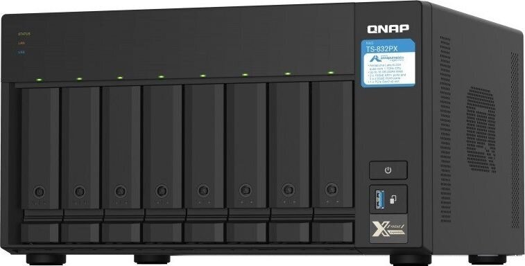 Qnap TS-832PX-4G цена и информация | Išoriniai kietieji diskai (SSD, HDD) | pigu.lt