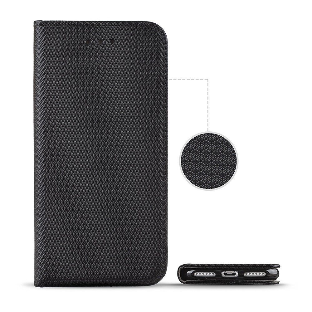 Hallo Smart Magnet Book Case Knygų telefono dėklas Samsung Galaxy S21 Juoda kaina ir informacija | Telefono dėklai | pigu.lt