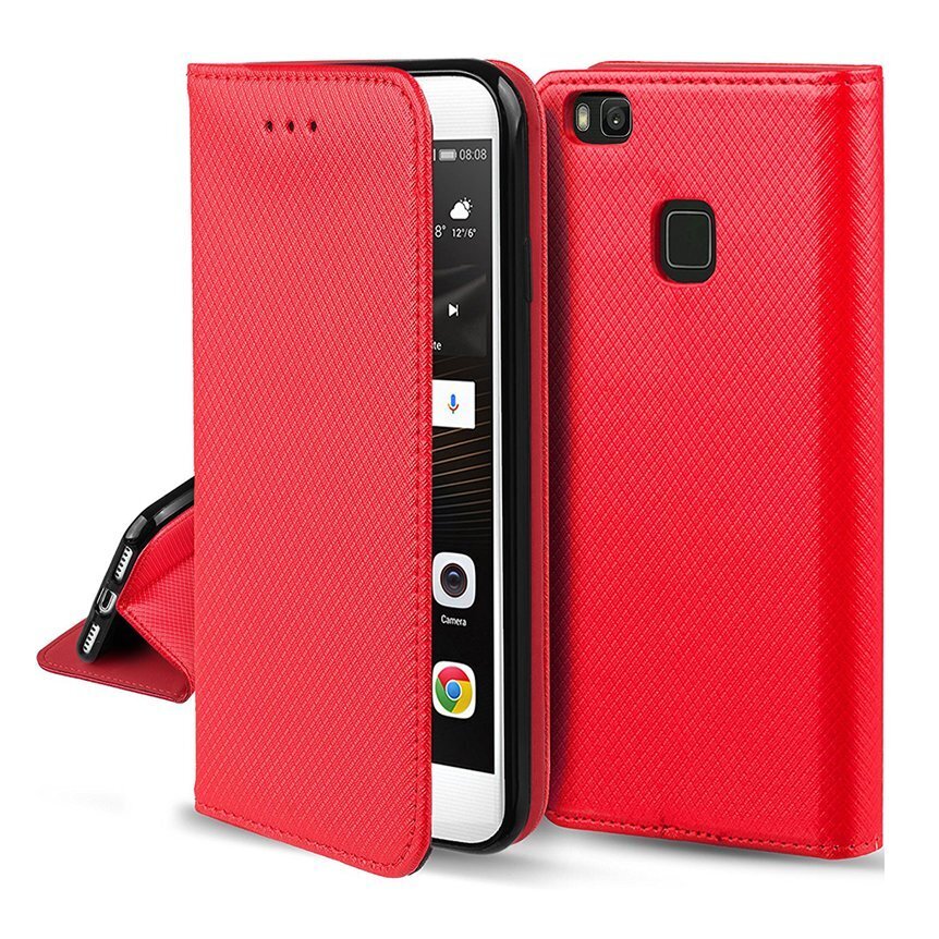 Hallo Smart Magnet Book Case Knygų telefono dėklas Samsung Galaxy S21 Plus Sarkans kaina ir informacija | Telefono dėklai | pigu.lt