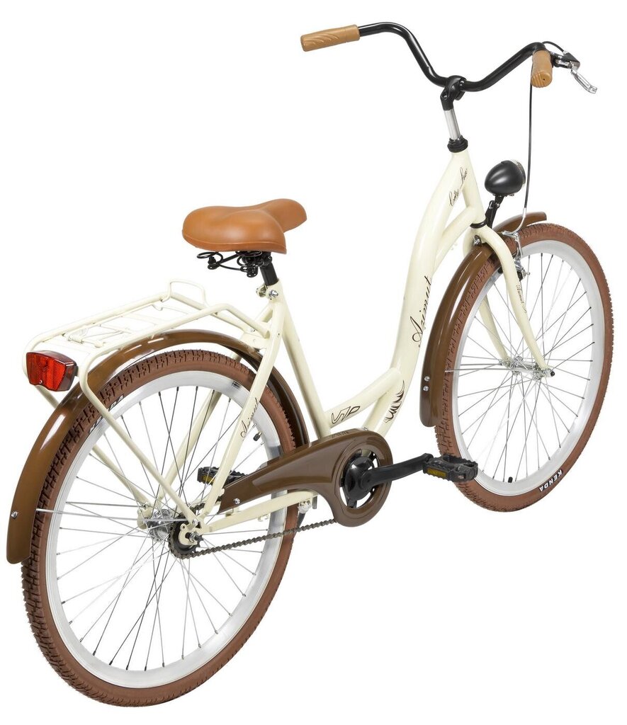 Miesto dviratis AZIMUT City Lux 26" 2021, kreminis kaina ir informacija | Dviračiai | pigu.lt