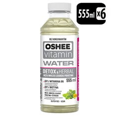 Vitaminizuotas vanduo OSHEE Vitamin H2O Detox&Herbal, 555 ml x 6 kaina ir informacija | Gaivieji gėrimai | pigu.lt