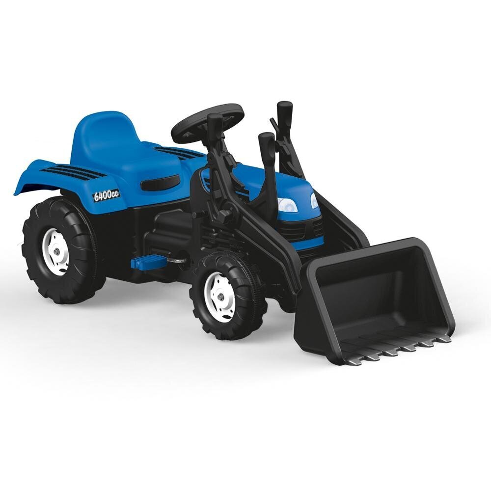 Pedalais minamas traktorius su ekskavatoriaus kaušu Dolu, mėlynas цена и информация | Žaislai berniukams | pigu.lt