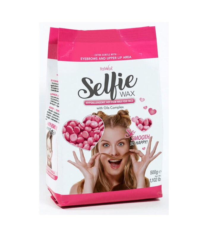 Plėvelinis vaškas veidui Italwax Selfie, 500g kaina ir informacija | Depiliacijos priemonės | pigu.lt