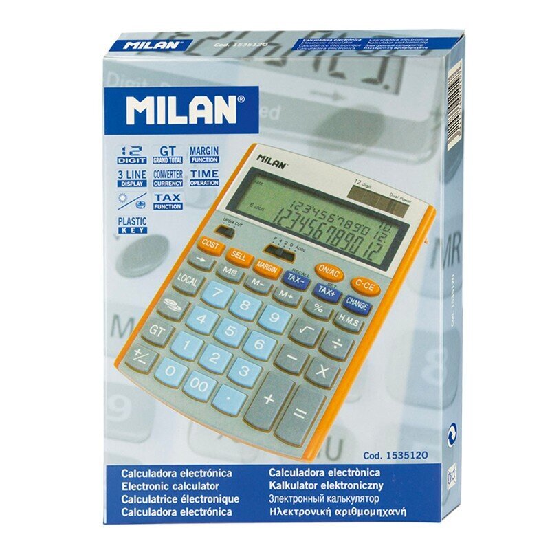 Skaičiuotuvas Milan, 1535120 цена и информация | Kanceliarinės prekės | pigu.lt