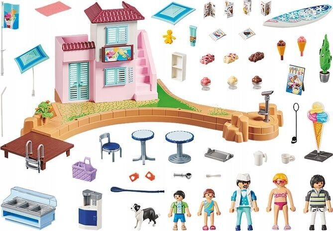 70279 Family Fun PLAYMOBIL® Paplūdimio kranto ledų parduotuvė kaina ir informacija | Konstruktoriai ir kaladėlės | pigu.lt