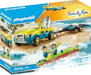 70436 PLAYMOBIL® Family Fun Пляжный автомобиль с байдарками цена и информация | Конструкторы и кубики | pigu.lt