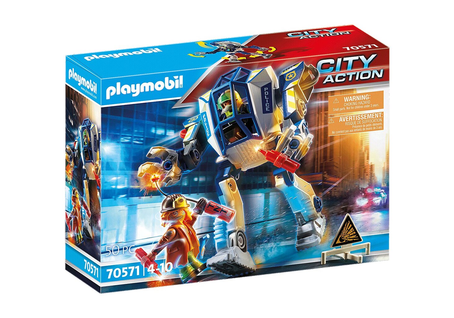 70571 PLAYMOBIL® City Action Policijos su robotu цена и информация | Konstruktoriai ir kaladėlės | pigu.lt