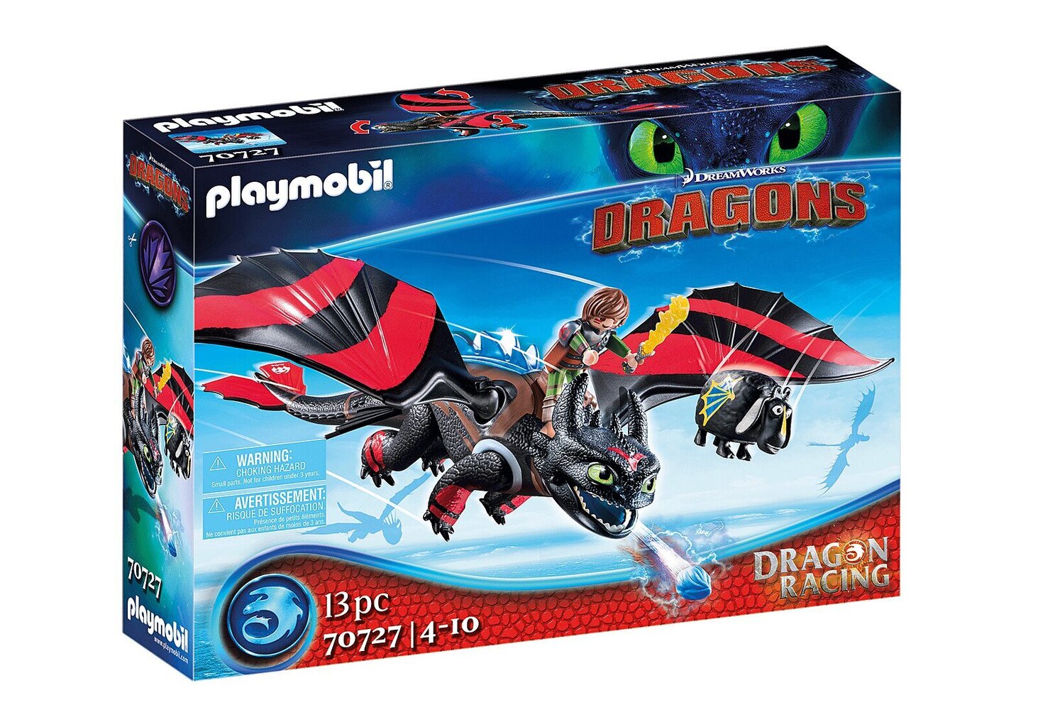 70727 PLAYMOBIL® Dragons Drakonų lenktynės: Hiccup ir Toothless kaina ir informacija | Konstruktoriai ir kaladėlės | pigu.lt