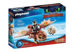 70729 PLAYMOBIL® Dragons Drakonų lenktynės: Fishlegs ir Meatlug kaina ir informacija | Konstruktoriai ir kaladėlės | pigu.lt