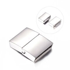 Nerūdijančio plieno 304 magnetinis užsegimas MD2119, 21x17x5 mm, 1 vnt. kaina ir informacija | Papuošalų gamybai, vėrimui | pigu.lt