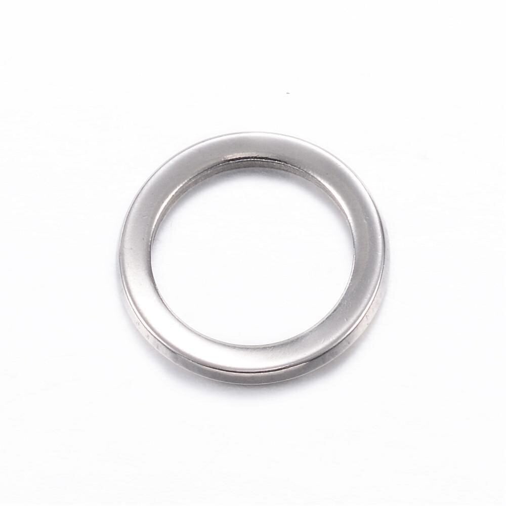 Nerūdijančio plieno uždaras žiedas MD1930, 11x1 mm, 4 vnt kaina ir informacija | Papuošalų gamybai, vėrimui | pigu.lt